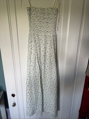 Rails White Floral Smocked Maxi Dress